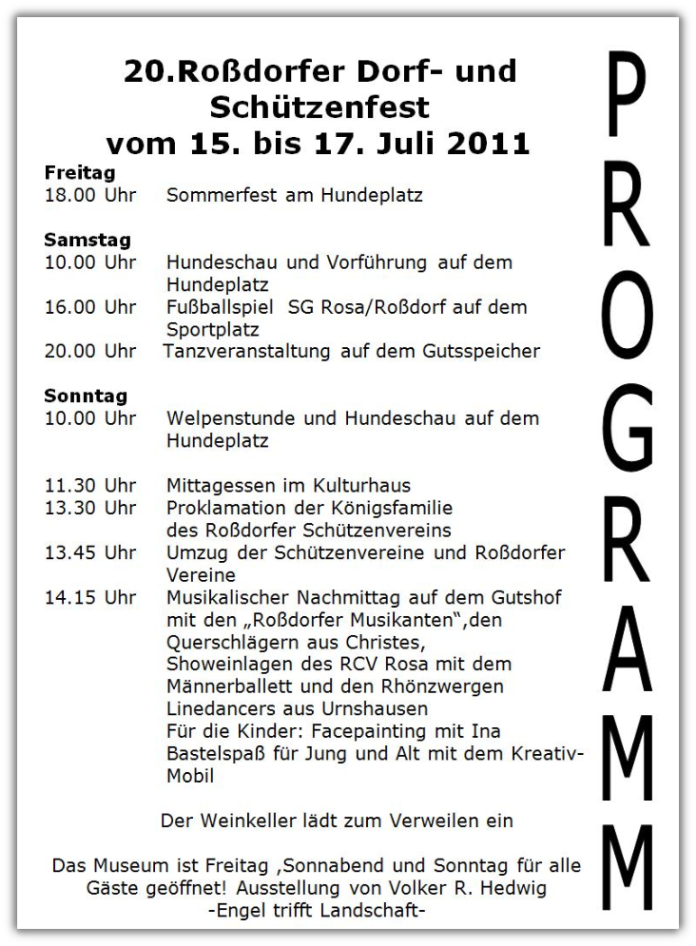 Rodorf Dorf- und Schtzenfest 2011